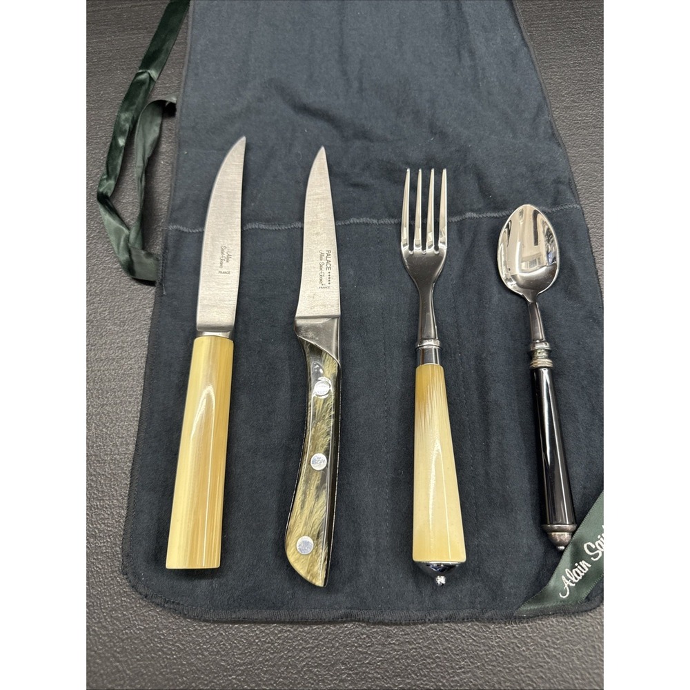 Alain Saint-Joanis Zen Olive Handled Flatware 4Piece Place Setting - Picture 2 of 9